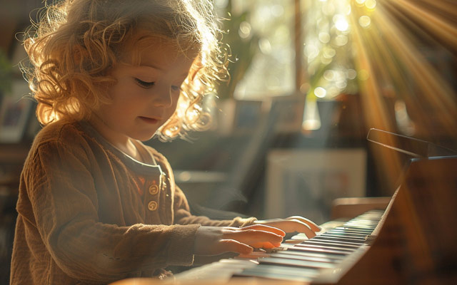 Niño tocando el piano